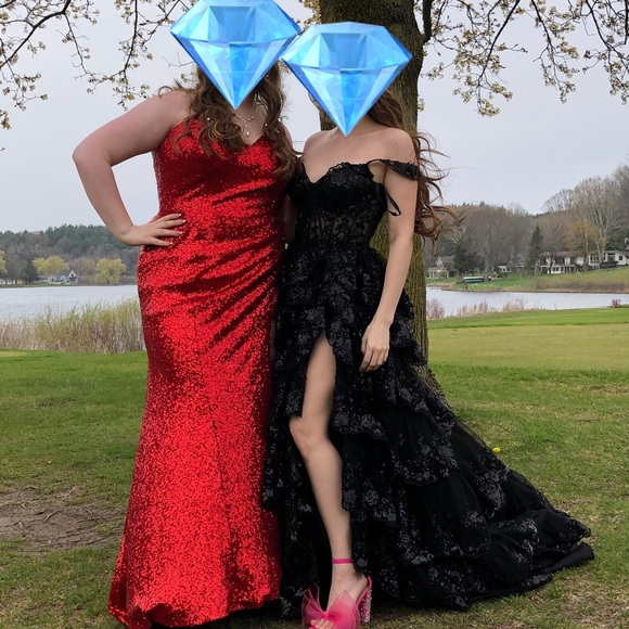 Sherri Hill Black 55500 prom dress - Picture 2 of 2